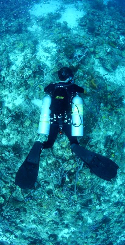 SDI Solo and sidemount diver, Bohol, Philippines